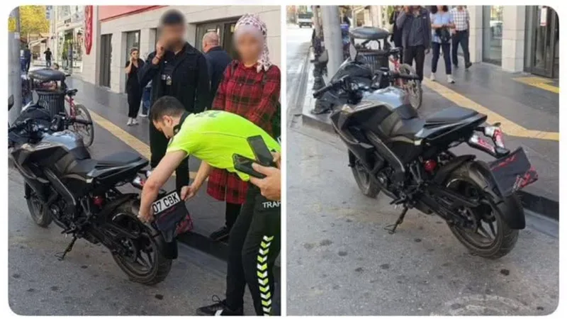 Plakasını bandanayla gizledi, 43 bin TL ceza yedi!