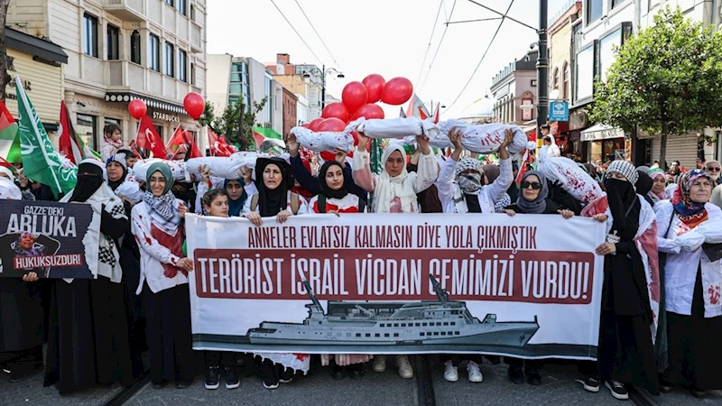 İstanbul halkı Gazze için yürüdü