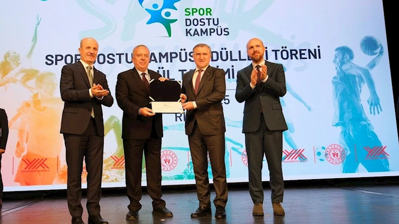 Amasya Üniversitesine “Spor Dostu Kampüs” ödülü