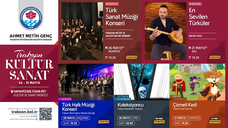 Trabzon Büyükşehir Belediyesi kültür ve sanat şölenine devam ediyor