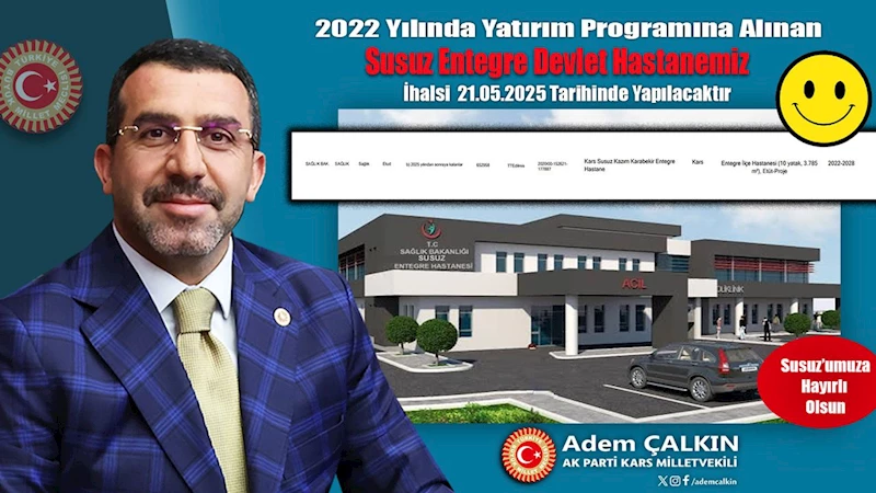Kars Milletvekili Adem Çalkın: 