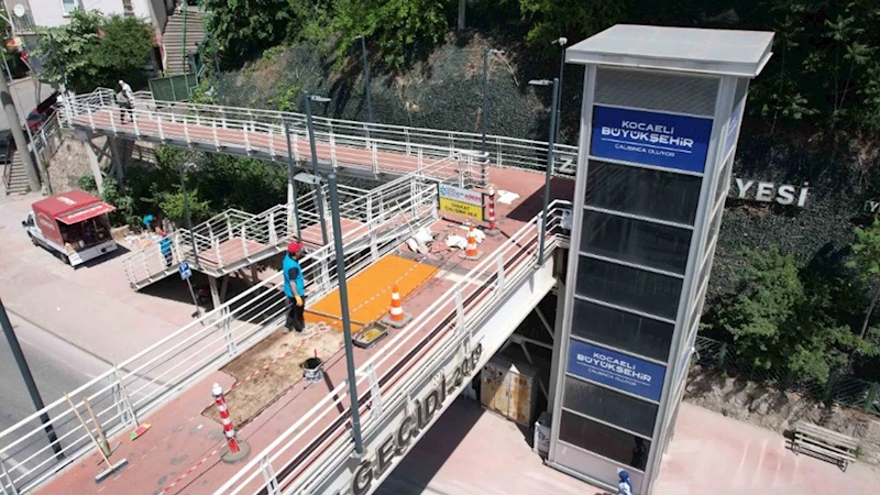 Kocaeli Büyükşehir’den üst geçitlere hassas dokunuş
