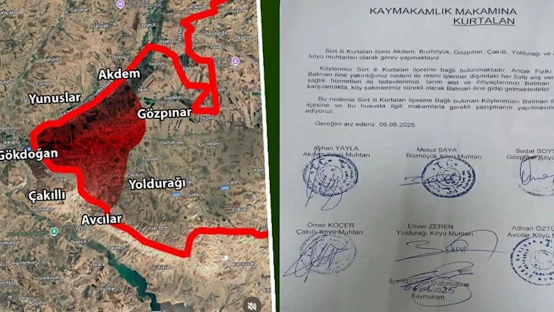 Siirt Kurtalan’ın 7 köyü Batman’a bağlanmak istiyor