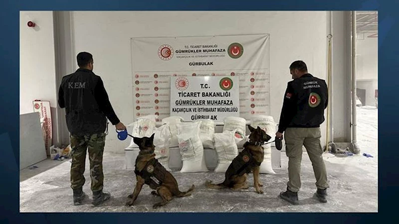 Ağrı’da 1 ton yasaklı madde ele geçirildi!
