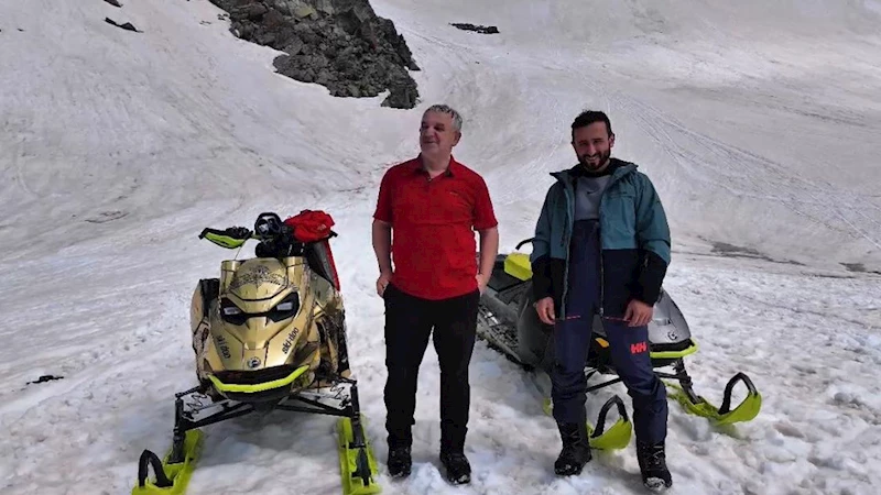 Rize’de haziran ayında kar keyfi