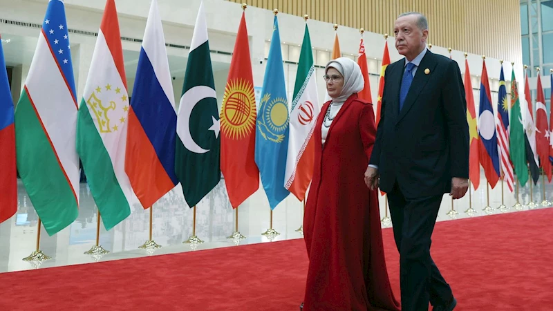 Cumhurbaşkanı Erdoğan ve eşi Emine Erdoğan Çin